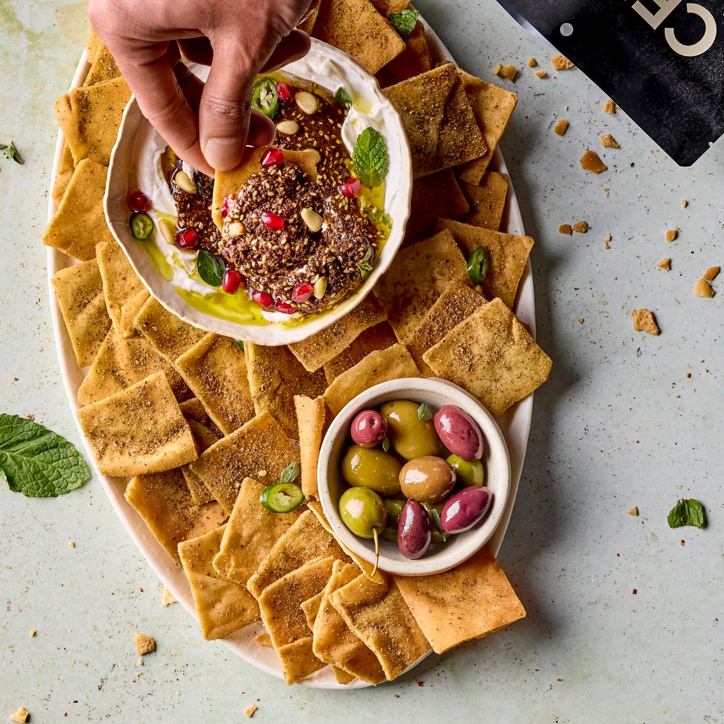 Mediterranean Za'atar Pita Chips